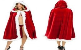 Womens Kids Cape Halloween Costumes Christmas Clothes Red Sexy Cloak Hooded Cape Costume Accessories Cosplay5672908