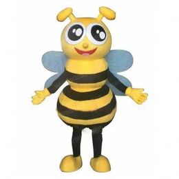 2024 High Quality Big Eyes Bee Mascot Costume Fancy Dress for Men Women Halloween Outdoor Outfit Suit Mascot for Adult Fun Outfit Suit