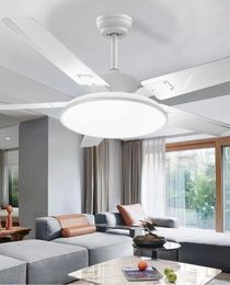 Nordic 56inch Large Wind Ceiling Fan With LED Light Remote Restaurant Living Room Fans Lamp Ventilador De Techo