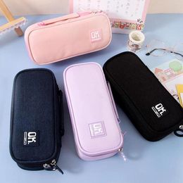 Storage Bags Large Pen Bag Pencil Case Pouch Portable Big Capacity High Cute Letter School