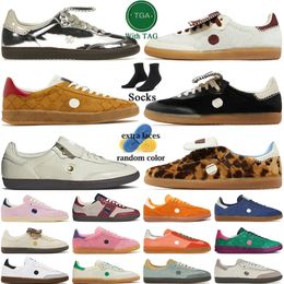 Notitle Indoor Wales Bonner Pony Leopard Shoes Designer Men Women Classic Consortium Pink Velvet Black Goma Branco Goma Esportiva Rica Plataforma Collegiada Tênis