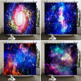 Shower Curtains Dream Space Galaxy Starry Universe Waterproof Polyester Curtain With Hooks For Bathtub Bathroom Screens Decor Wall Cloth