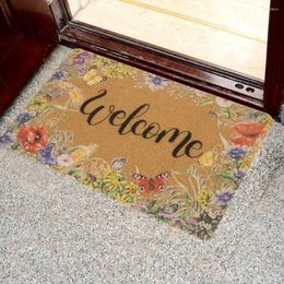 Carpets Welcoming Door Mat Highly Absorbent Anti-slip Welcome For Home Entrance Decor Durable Floor Rug With Wear Resistant Backing