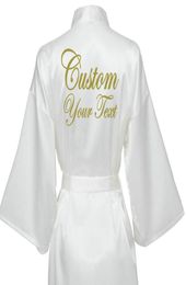 Women039s Sleepwear Personalised Robe Silk Bathrobe Women Short Satin Peignoir Womens Robes Dressing Gown5434798