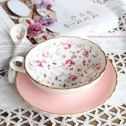 Cups Saucers Ceramic And Saucer Sets European Bone China Small Luxury Home Ladies Afternoon Cup Flower TeaSet