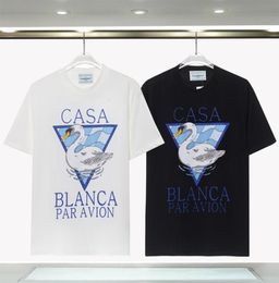 Mens Casual Casablanc Print Creative t shirt Solid Breathable TShirt Slim fit Crew Neck Short Sleeve Male Tee black white Men0394240557