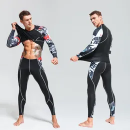 Men's Thermal Underwear Thermo Sportswear Mens Sports Suits Rashgard Male Winter Men