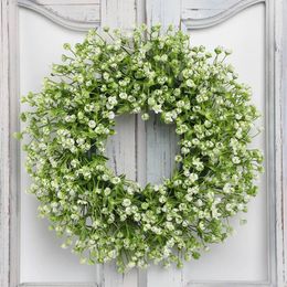 Decorative Flowers 1pc Fashion Fake Garland Small Fresh Door Ornaments Wedding Layout Artificial Mini Eucalyptus Wall Hanging Decor