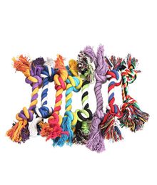 Pets DogS Cotton Chews Knot Toys Colourful Durable Braided Bone Rope 18CM Funny Dog Cat Toy M25763567