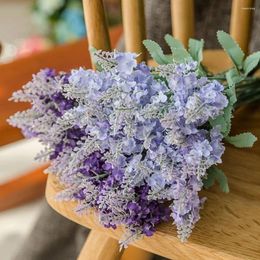 Decorative Flowers 1 PCS 10 Heads Artificial Flower Creative Silk Provence Lavender Simple Romantic DIY Wedding Bouquet