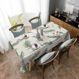 Table Cloth Rosemary Texture Anti-scalding Thickened Waterproof Tablecloth Rectangular Round Cover Kitchen Furnishings