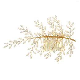 Headpieces Pearl Wheat Hair Combs Headdress Luxurious Accessories Non-slip Headwear For Princess Party Favours