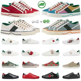 Men Women Casual Shoes Designer Sneaker Luxury Low Flat Fashion Ace Tiger Embroidered Black White Red Green Stripes Platform Walking Shoe Trainer Sports Sneakers