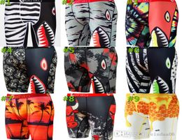 Men Underwear Printed Underpants Trendy Sports Lingerie Tights Boxers Plus Extended Fitness Running Boxers S-XXXL4499208