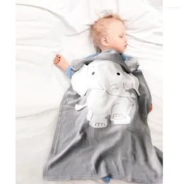 Blankets Elephant Blanket For Born Three-dimensional Ears Knitted Baby Duvet Cover Quilted Beach Mat Babies Accessories
