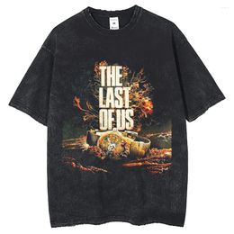 Men's T Shirts Hip Hop T-shirt 2024 Street Fashion Game The Last Of Us Printed Harajuku Summer Top Short Sleeved Cotton B