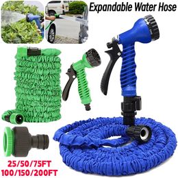 17FT-138FT high-pressure garden hose expandable water hose with spray gun magic water hose car wash hose garden accessories 240517