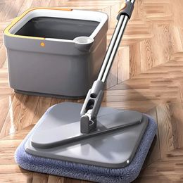 Practical Floor Cleaning Mop with Bucket SelfCleaning HandFree 360 Rotatable Adjustable for Home Wall Car Kitchen 240510