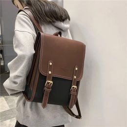 School Bags Backpack For Women Korean Version Retro British College Style Student Simple And Versatile Campus