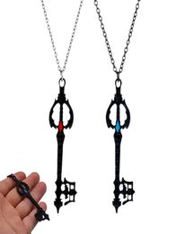 Keychains Game Kingdom Hearts Necklace Metal Sora Keyblade Pendant Sword Neck Chain For Women Men Key Holder Jewelry5781999