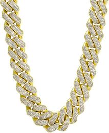 Mens Cuban Link Chain Miami Cuban Necklace 18k Gold Silver Diamond Cut Stainless Steel Chain for Men women 13mm 10mm Iced Out Hip 3857812