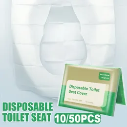 Toilet Seat Covers 10/30/50pcs Disposable Mat Portable Waterproof Soluble Water Cover For Travel Camping Bathroom Accessories