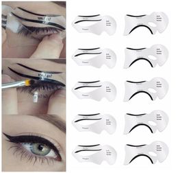 10pcs Eyeliner Stencil Cat Eye Fish Tail Double Wing Eyeliner Stencil Models Template Shaping Tools Eyebrows Template Card Diy4289498