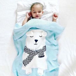 Blankets Baby Blanket Infant Cartoon White Bear Stereo Ear Cover Wrap Nap Quilt Born Swaddle Stroller Sleep