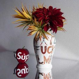 Vases Alphabet Dirty Words Vase Cool Vase 18SS Style Ceramic Flower Pot Home Decoration Trend Decoration J240515