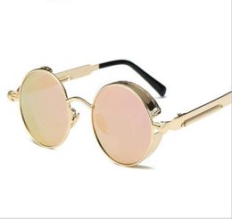 Vintage Optical Round Metal Sunglasses Steampunk Men Women New Fashion Glasses Luxury Designer Retro Vintage Sunglasses UV400 6pcs5941600