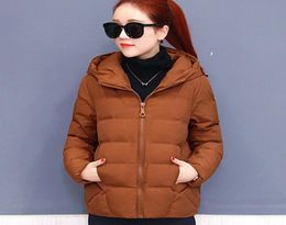 Plus size women winter jacket cotton loose short parkas women outwear designer warm hooded female coat jaqueta feminina DR11921820614