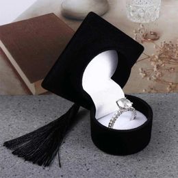 Jewellery Pouches Travel Solid Colour Small Packaging Earrings Storage Display Case Mini Ring Box Bachelor Cap