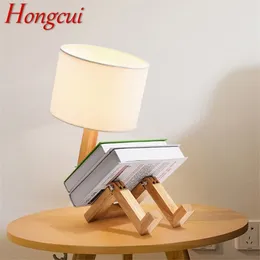 Table Lamps Hongcui Nordic Lamp Creative Wood Person Desk Lighting LED Decorative For Home Bedroom Study