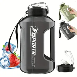 Water Bottles 1pcs Bottle With Straw & Chug Lid BPA Free Dishwasher Safe Reusable Big Sports Camping Perfect For Fitness