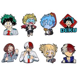 japanese my hero characters enamel pin Cute Anime Movies Games Hard Enamel Pins Collect Metal Cartoon Brooch Backpack Hat Bag Collar Lapel Badges