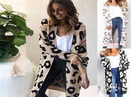 Fair isle knitted long female Casual Solid loose autumn sweater coat 2018 Winter thick women outwear SJ30316384009