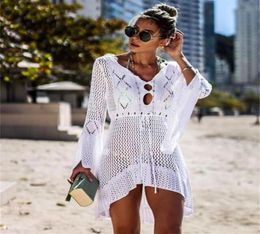 sexy cover up bikini women swimsuit coverup beach bathing suit beach wear knitting swimwear mesh beach dress tunic robe1377166