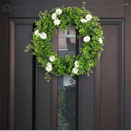 Decorative Flowers Simulated Garland Welcome Sign Wreath Small Daisy Artificial 2024 High Quality Material Festive Party Supplies White