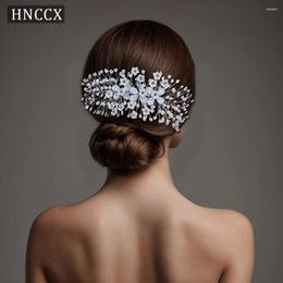 Headpieces HNCCX Wedding Beaded Hair Comb Bridal Accessories Elegant Shell Flower Side For Women Girl Headwear CP279