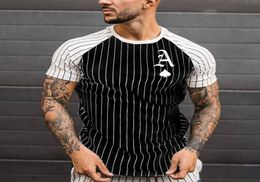 3 Colors Mens T Shirts Stripes Color Matching Poker Style Tshirt Tee Casual Oneck Short Sleeve4881346