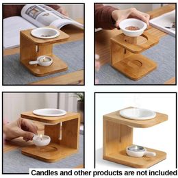 Candle Holders Ceramic Aromatic Oil Holder Creativty Wooden Home Decoration J3Z6