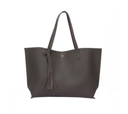 Belts 2021 Brand Women Faux Leather Tote Bag Elegant Tassel Handbag Waterproof Big Capacity Shoulder Purse For Female High Quality2572618