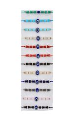 Charm Bracelets 2021 Trendy Evil Eye For Woman Blue Eyes Multicolor Rope Beaded Adjustable Good Luck String Link Girls4048288