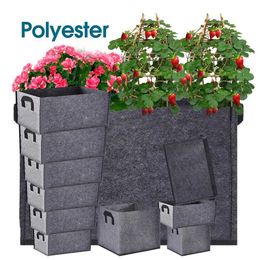 Planters Pots Durable fabric plant bags garden tools growth bags non-woven fabric flower pot containers indoor and outdoor moisture contentQ240517