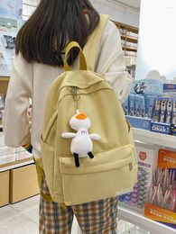 Backpack Schoolbag For Junior High School Girls Korean Version Harajuku Ulzzang Simple Trendy College Student