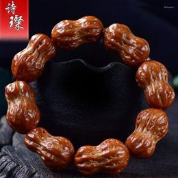 Strand Collection Walnuts Peanut -Held Special-Shaped Gourd Hand Toy Handle Red Walnut Bracelet Men Original Seed