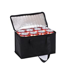 Portable Lunch Cooler Bag Folding Insulation Picnic Ice Pack Food Thermal Outdoor Tin Foil Bags Drink 240508