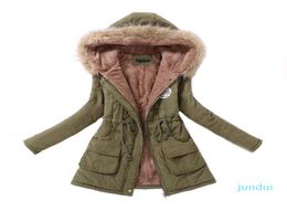 Womens Parka Casual Outwear Autumn Winter Military Hooded Coat Winter Jacket Women Fur Coats Women039s Winter Jackets 7777681