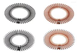Hair Clips 5PcsLot Cute Plastic Full Circle Stretch Flexible Comb Teeth Headband Band Clip2537758