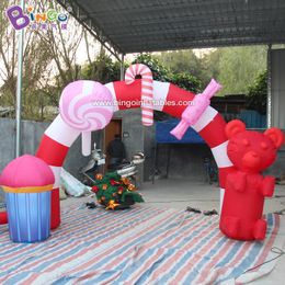 Christmas arch inflatable model Winnie bear candy cake lollipop inflatable decoration model